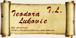 Teodora Luković vizit kartica